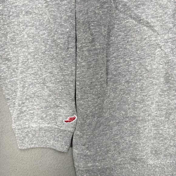 Triblend Sweats League 1/4 Zip Sweatshirt Mens XL Gray Cardinal Athleisure Sport - Picture 8 of 10